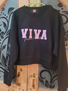 Viva Slogan Print Sweatshirt