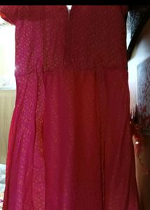 Ethinic Gown In Blue 💙 &amp; Rani Pink