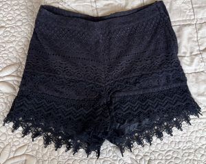Lace Black Shorts