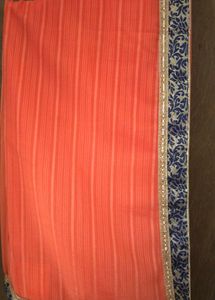 Beautiful Orange Saree For Women