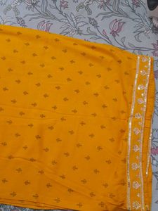 Yellow Embroidered Kurta
