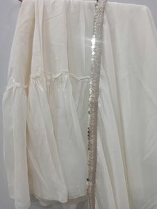 Creamy Colour Plazzo Frock Suit