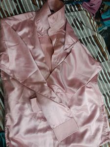 Pink Satin Shirt