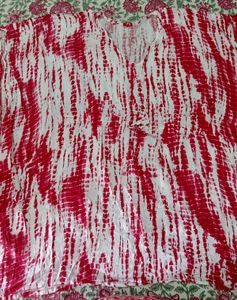 Red & White Tie-Dye Kaftan
