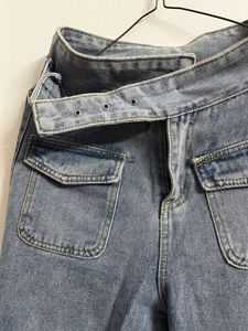 Belted Denim High Waist