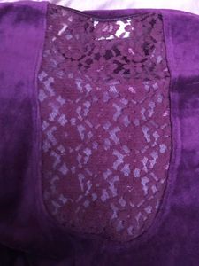 Y2K Straight Velvet Dress With Net Back