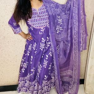 Kalini Purple Kurta Set