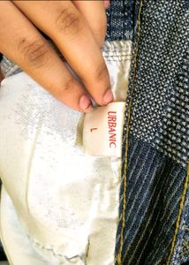 Urbanic Patchwork Straight Denim Jeans