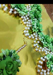 Mehendi/Haldi/Festival/Wedding Floral Jewelry Set