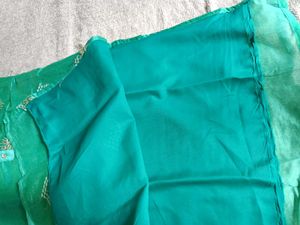 Teal Embroidered Kurti