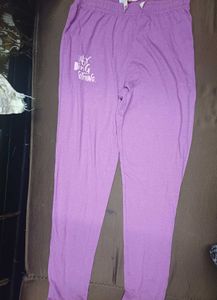Purple Casual Pants
