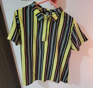 Striped Short Sleeve Top