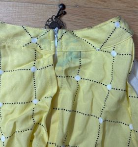 Lemon Yellow Color Tunic For 11-12 Yrs Girls