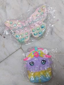 Pop It Purses - Butterfly &amp; Unicorn