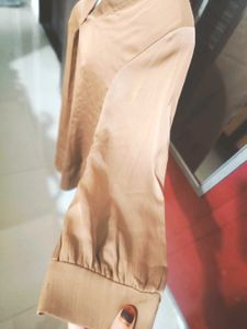 Brown Long Sleeve Tunic Top