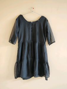••Black Western Dress