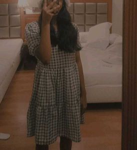 Green Gingham Mini Dress