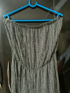 Black And White Jumpsuit With Belt