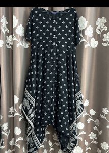Fashion Black Printed Kurta