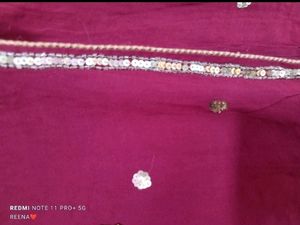 Maroon Embroidered Saree
