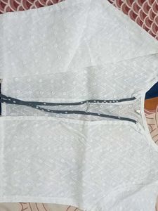 Elegant White kurti coat