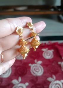 Gold Jhumka Earrings