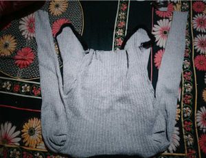 Gray Knit Top