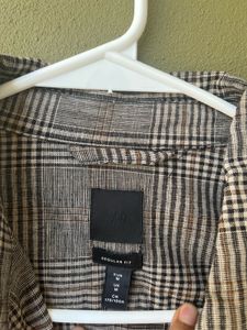H&amp;M Plaid Zip-Up Jacket