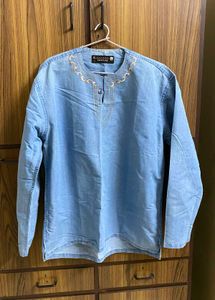 Denim Look Kurta Shirt