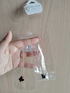 BLACK HEART NECKLACE 💜-2 PCS