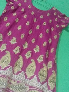 Pink Stylish Kurta With Heavy Work Dupatta...