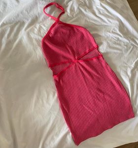 ZARA cut-out Halter Neck Dress