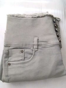 Gray High Waisted Jeans