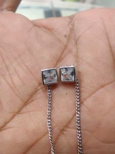 Pure Silver Sui Dhaga Dangling Earrings