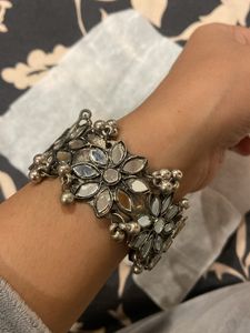 Mirror oxidised bracelet