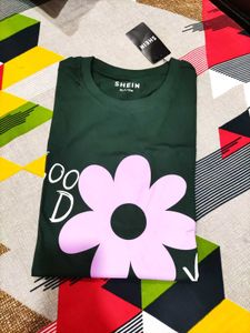 Green Floral Graphic Tee