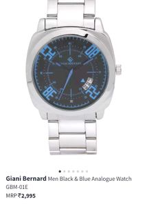 Giani Bernard Black And Blue Anaglue Watch