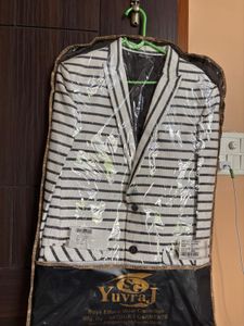 men Striped Blazer