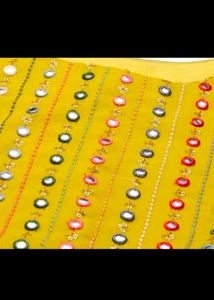 Yellow Embroidered Sharara Suit