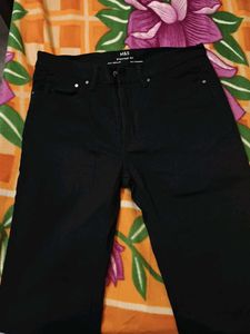M&amp;S Men's Black Straight Fit Jeans