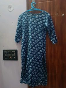 Blue Striped Long Sleeve Dress
