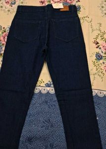 Dark Blue Straight Leg Jeans