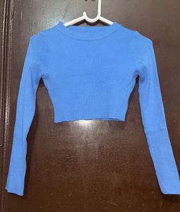 Blue Crop Top