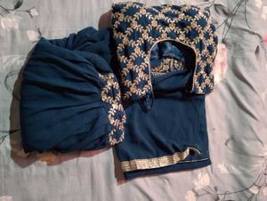 Petrol Colour Afgani Salwar Suit