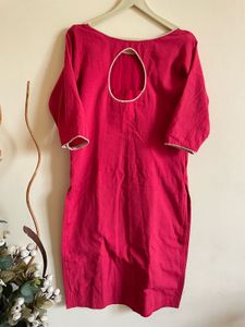 Red Cotton Kurta