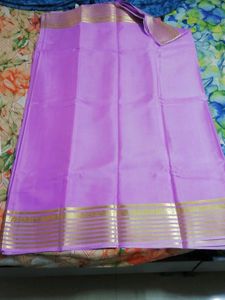 Elegant Purple Crepe Silk Saree