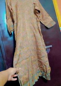 Khaki Color Suit Salwar With Dupatta 44 Bust