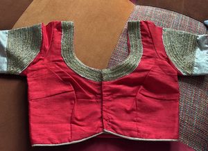 Tuser Silk Blouse With Golden Zardosi Work
