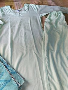Kurta Pant With Organza Duppta