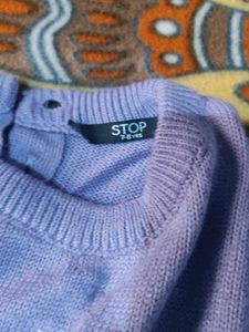 Cute Purple Snowflake Sweater